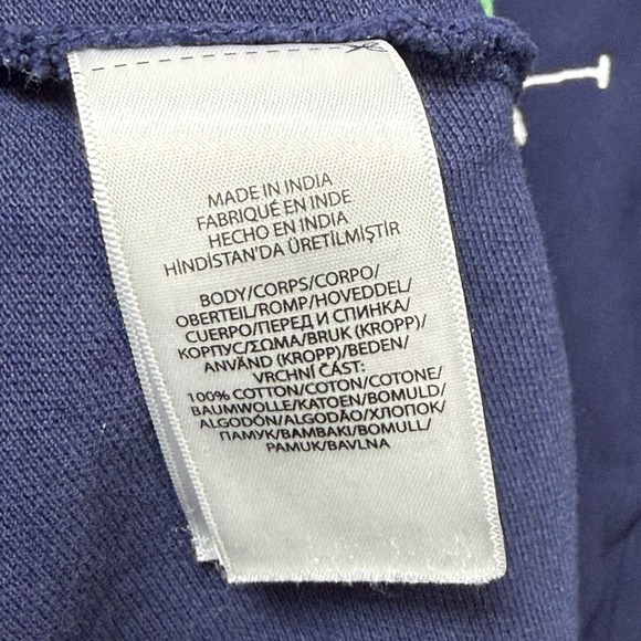 Polo Ralph Lauren Big Pony Polo Shirt Mens L Navy Green Stripe Number 3 USA - Picture 4 of 6